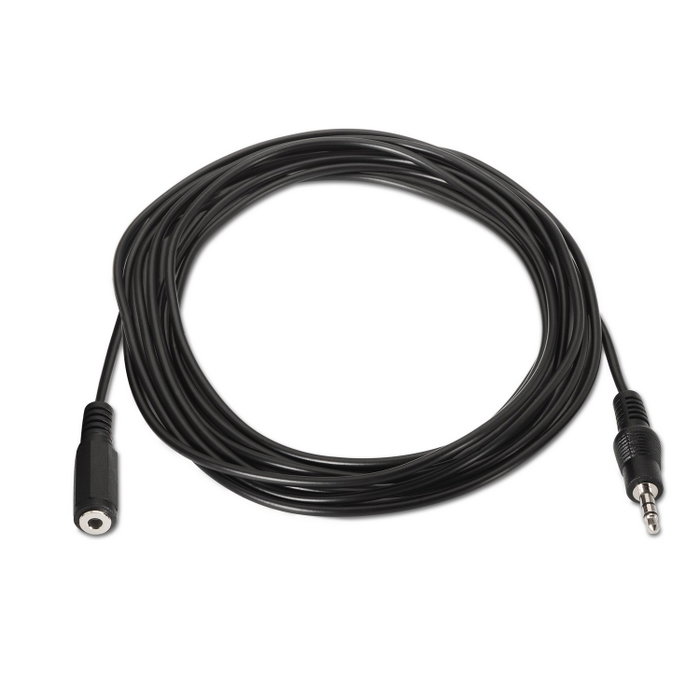Aisens Cable de Audio Estéreo Jack 3.5mm Macho a Hembra 3m Negro